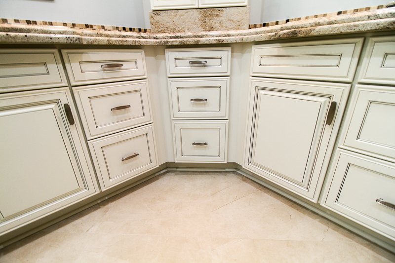 Another look at the double edge vanity top shows real depth to the finished product.