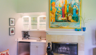 Glass doors on your cabinets can show off your different drink glasses.